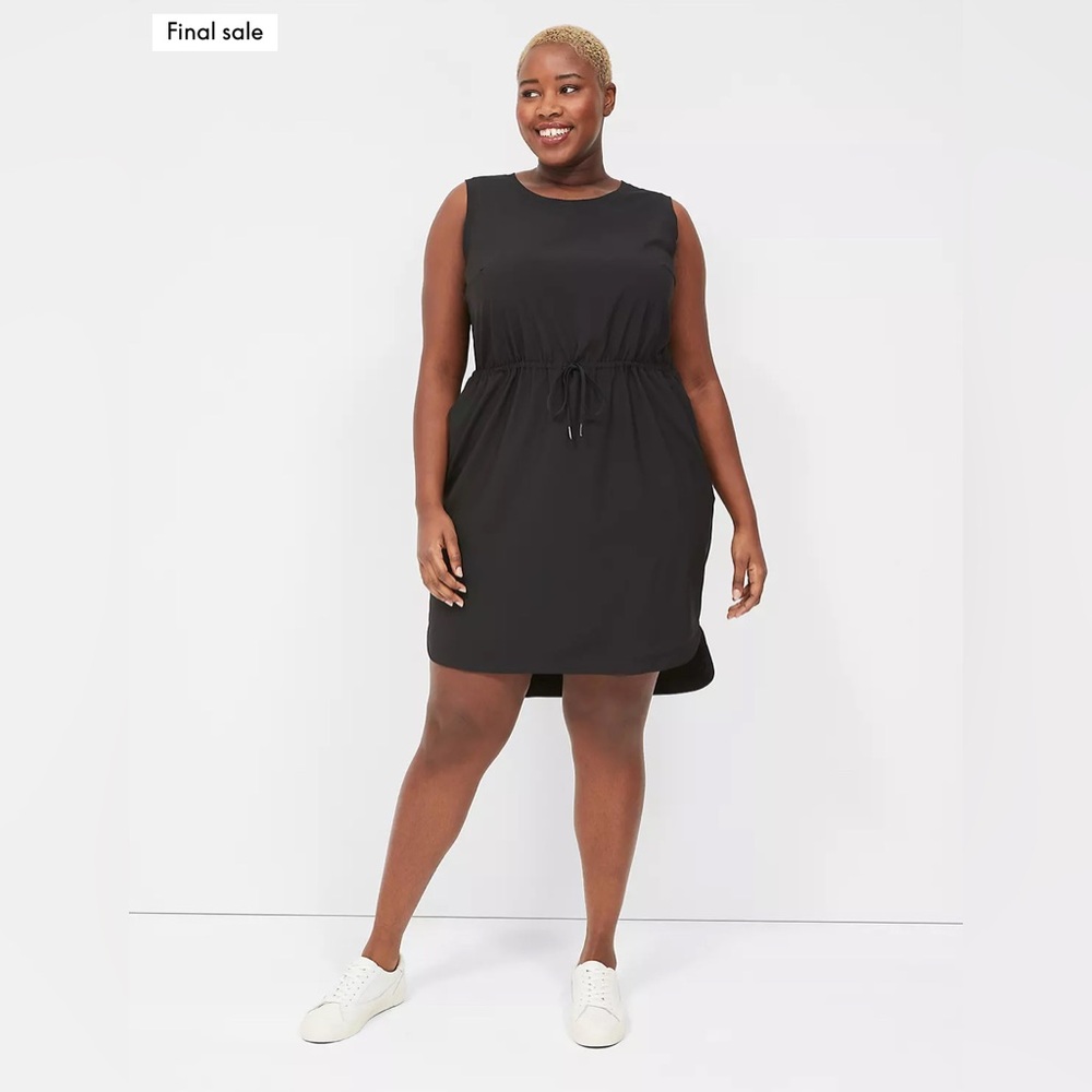 Livi Stretch Woven Drawstring Dress 10/12 NWT